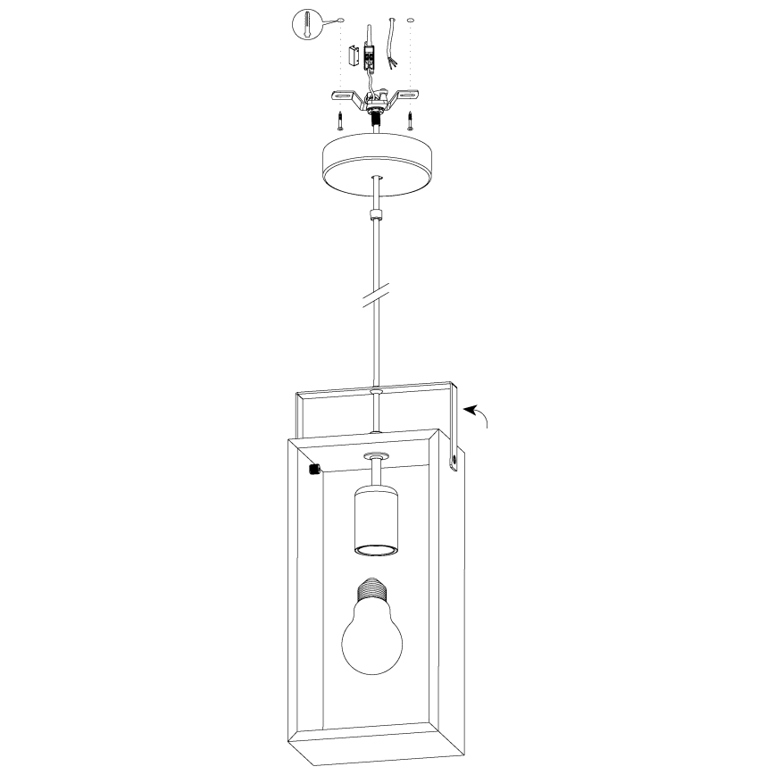 Eglo - Lustr na lanku 1xE27/40W/230V