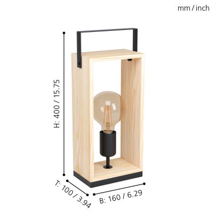 Eglo - Stolní lampa 1xE27/40W/230V