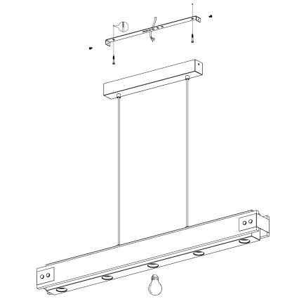 Eglo 43468 - Lustr na lanku LAYHAM 5xE27/60W/230V