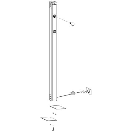 Eglo - Stojací lampa 4xE27/60W/230V