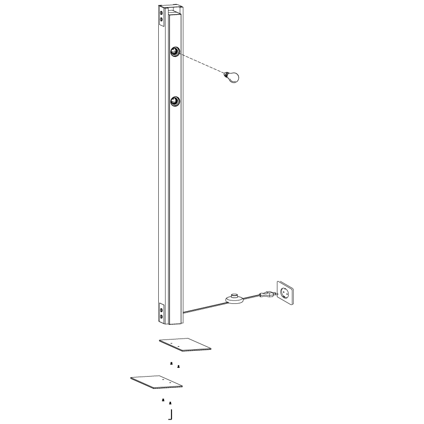Eglo - Stojací lampa 4xE27/60W/230V