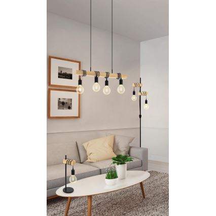 Eglo - Stolní lampa TOWNSHEND 1xE27/10W/230V - FSC certifikováno