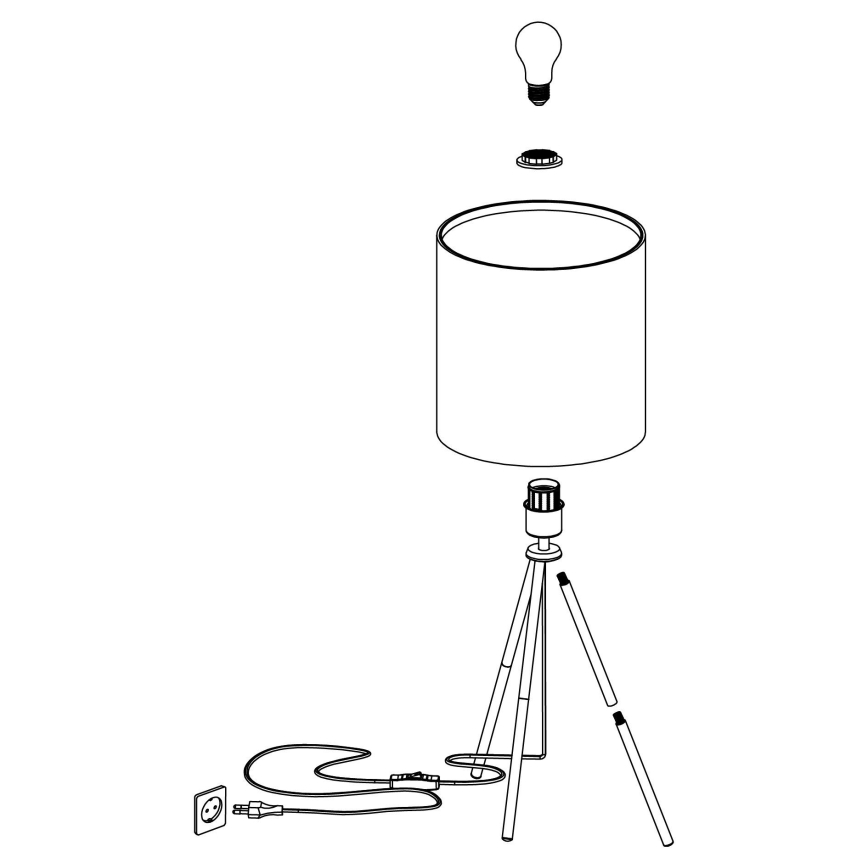 Eglo - Stolní lampa 1xE27/40W/230V