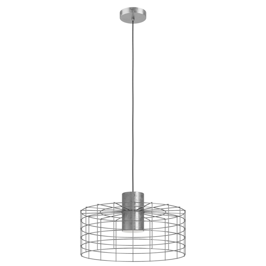 Eglo - Lustr na lanku 1xE27/40W/230V pr. 48 cm stříbrná
