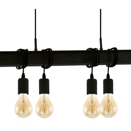 Eglo 43712 - Lustr na lanku TOWNSHEND 6xE27/60W/230V černá
