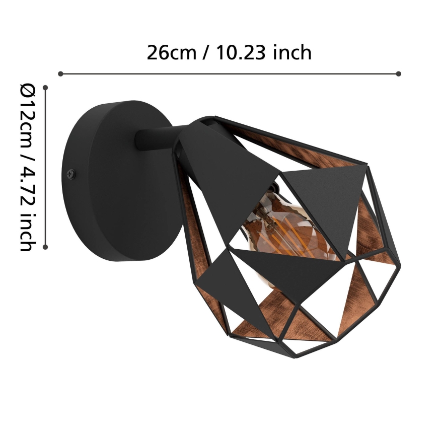 Eglo - Nástěnné bodové svítidlo 1xE27/40W/230V