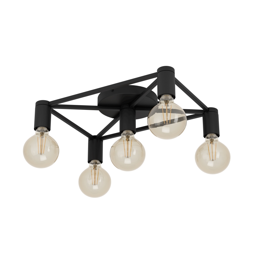 Eglo - Stropní svítidlo 5xE27/40W/230V černá