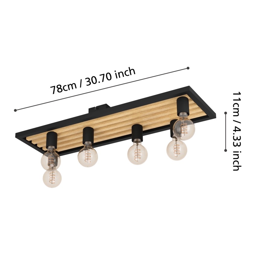 Eglo - Stropní svítidlo 6xE27/40W/230V