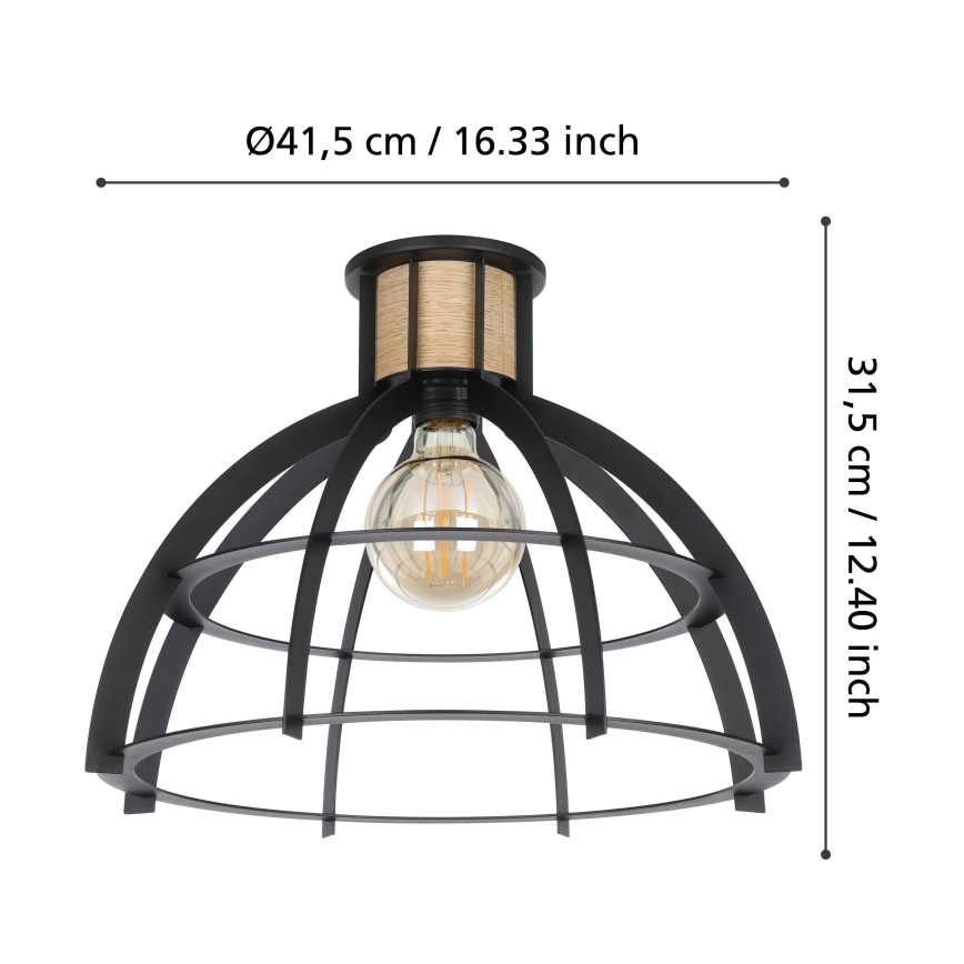 Eglo - Stropní svítidlo 1xE27/40W/230V černá