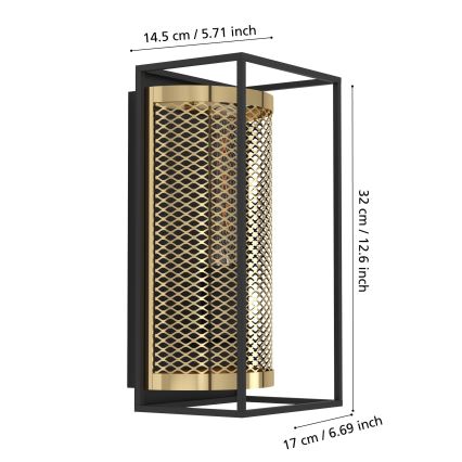 Eglo - Nástěnné svítidlo 1xE27/40W/230V