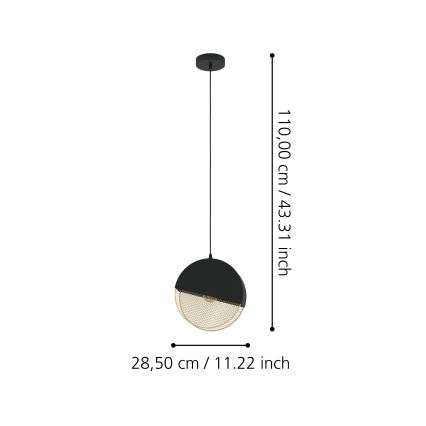 Eglo - Lustr na lanku 1xE27/40W/230V