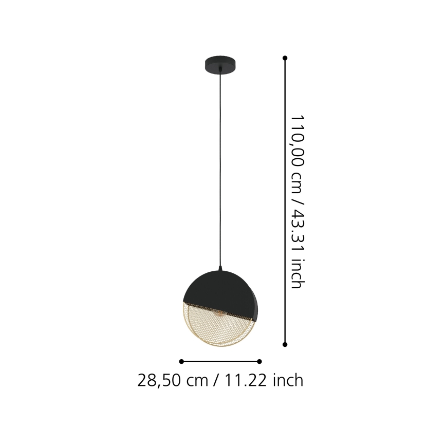 Eglo - Lustr na lanku 1xE27/40W/230V