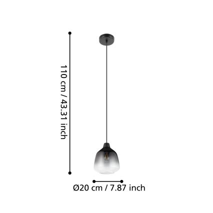 Eglo - Lustr na lanku 1xE27/40W/230V