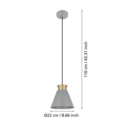 Eglo - Lustr na lanku 1xE27/40W/230V