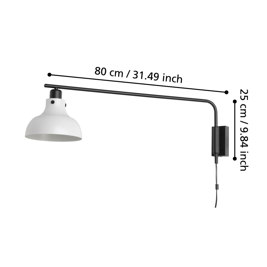Eglo - Nástěnné svítidlo 1xE27/40W/230V