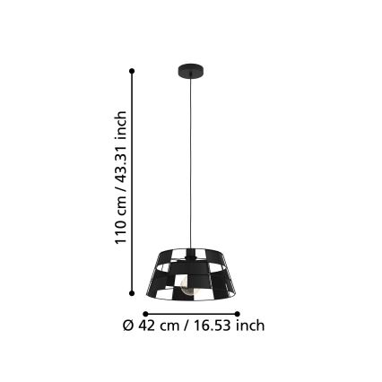 Eglo - Lustr na lanku 1xE27/40W/230V