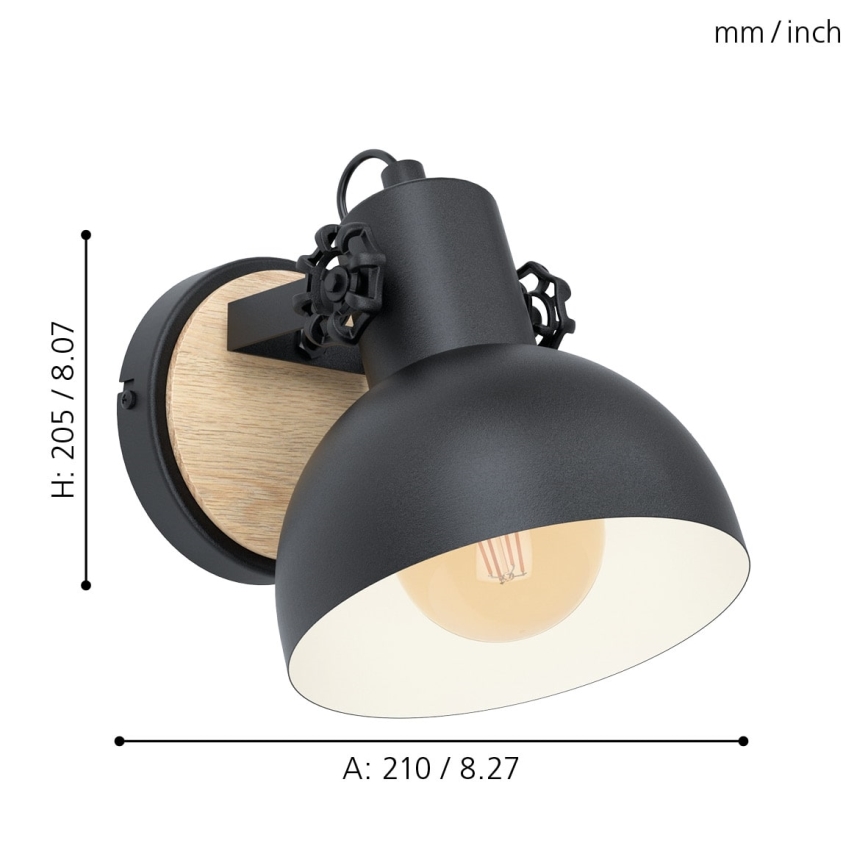Eglo - Nástěnné svítidlo 1xE27/28W/230V - FSC certifikováno