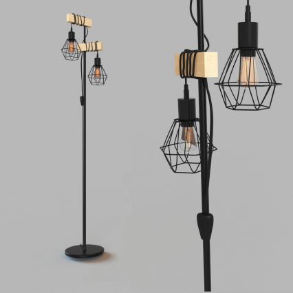 Eglo - Stojací lampa TOWNSHEND 2xE27/60W/230V