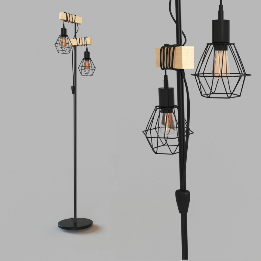 Eglo - Stojací lampa TOWNSHEND 2xE27/60W/230V