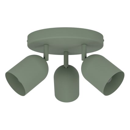 Eglo - Bodové svítidlo 3xE14/40W/230V pr. 25 cm zelená