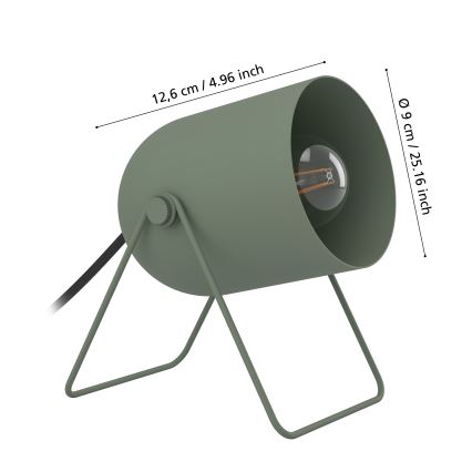 Eglo - Stolní lampa 1xE14/8W/230V zelená