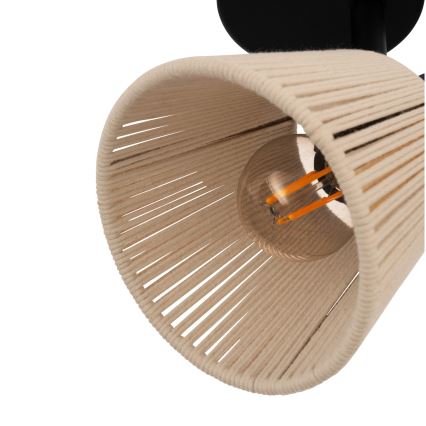 Eglo - Nástěnné bodové svítidlo 1xE14/40W/230V béžová/černá