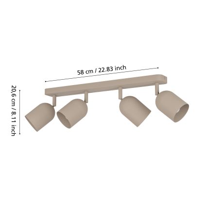 Eglo - Bodové svítidlo 4xE14/40W/230V béžová
