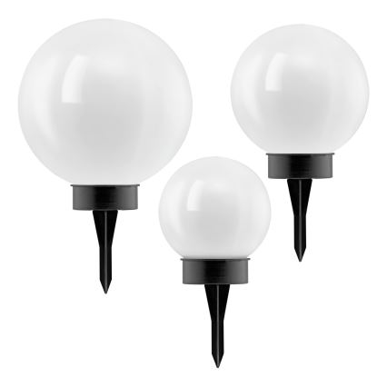 Eglo - LED Solární lampa se senzorem 3 ks LED/1800 mAh IP44 černá