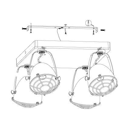 Eglo 49079 - Bodové svítidlo GATEBECK 4xE14/40W/230V