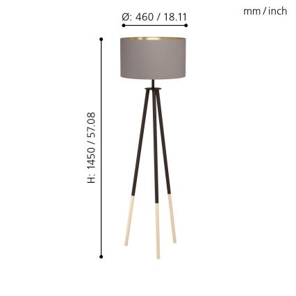Eglo - Stojací lampa 1xE27/60W/230V