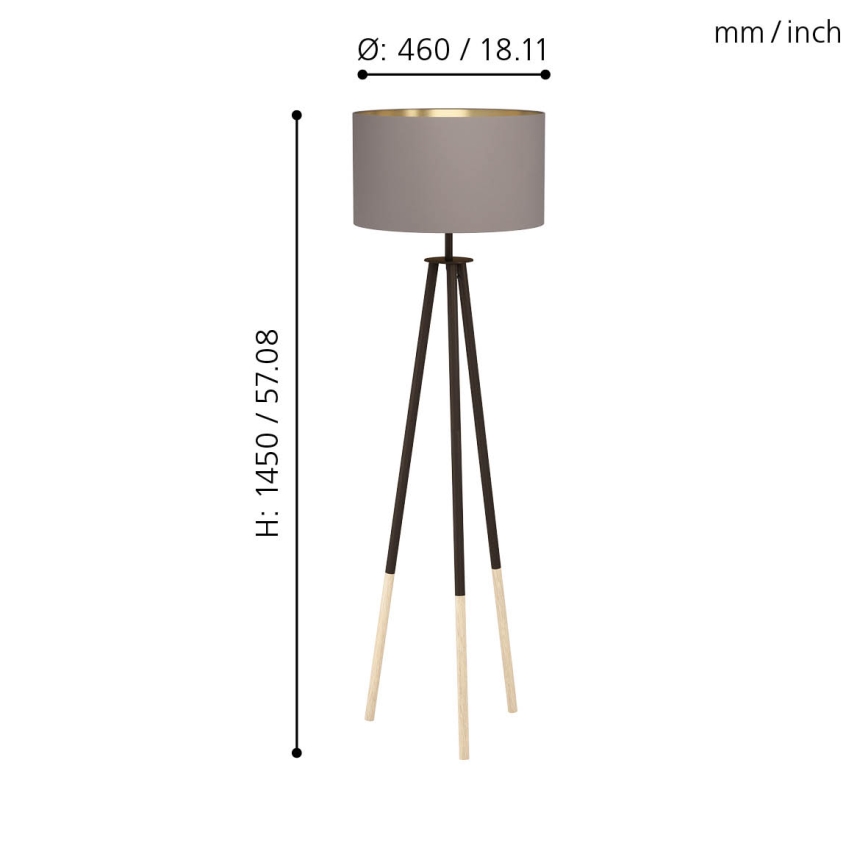 Eglo - Stojací lampa 1xE27/60W/230V