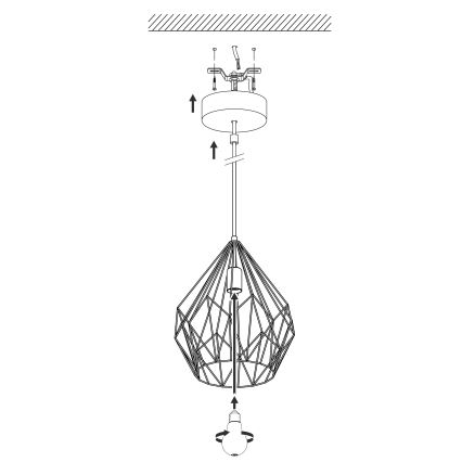 Eglo 49257 - Lustr CARLTON 1xE27/60W/230V