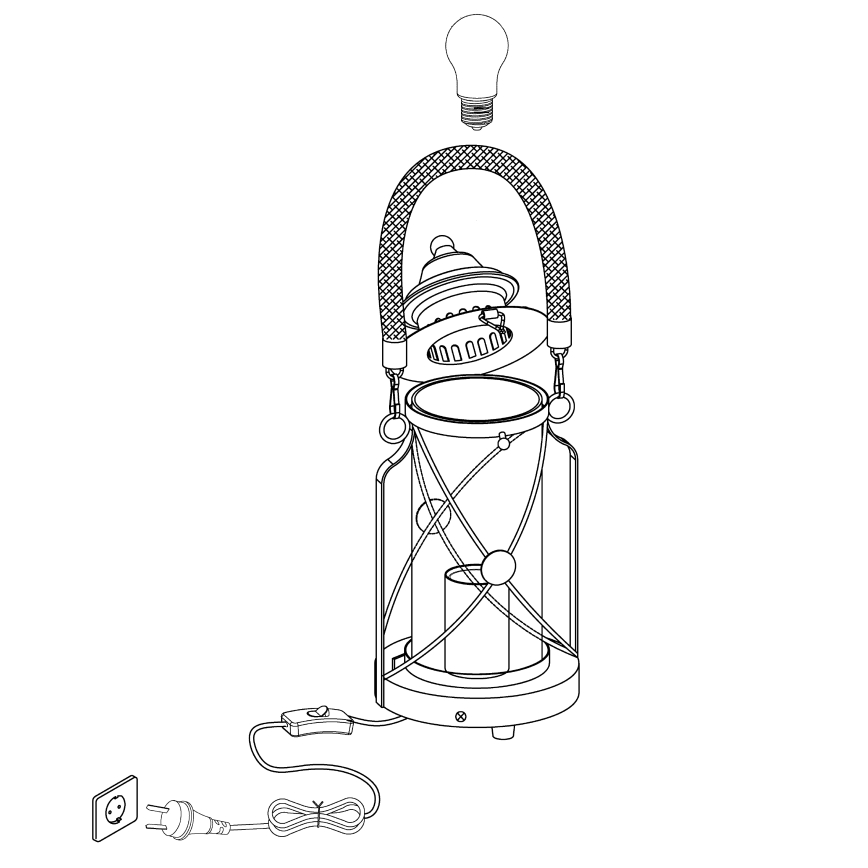 Eglo - Stolní lampa 1xE27/60W/230V