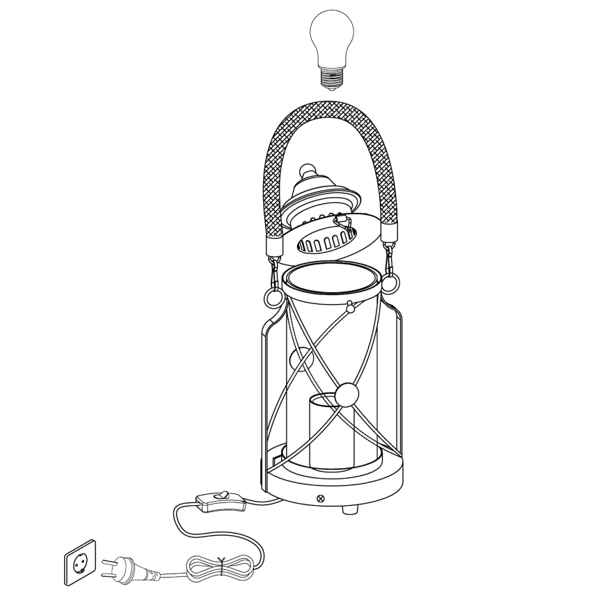 Eglo - Stolní lampa 1xE27/60W/230V