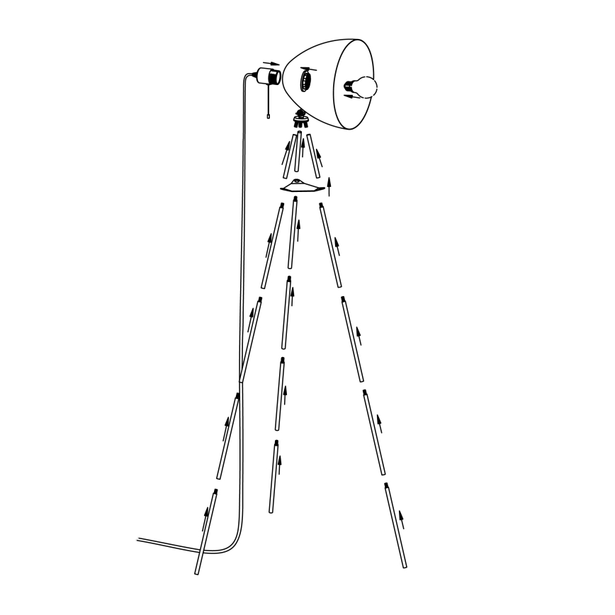 Eglo - Stojací lampa 1xE27/60W/230V