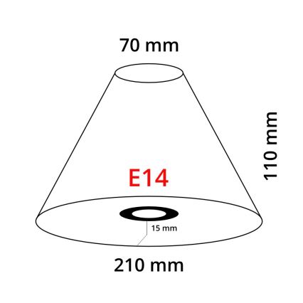 Eglo 49408 - Stínidlo VINTAGE  tm.hnědá E14 pr.21 cm