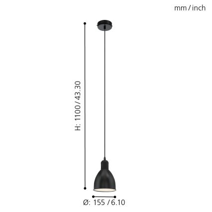 Eglo - Lustr 1xE27/60W/230V