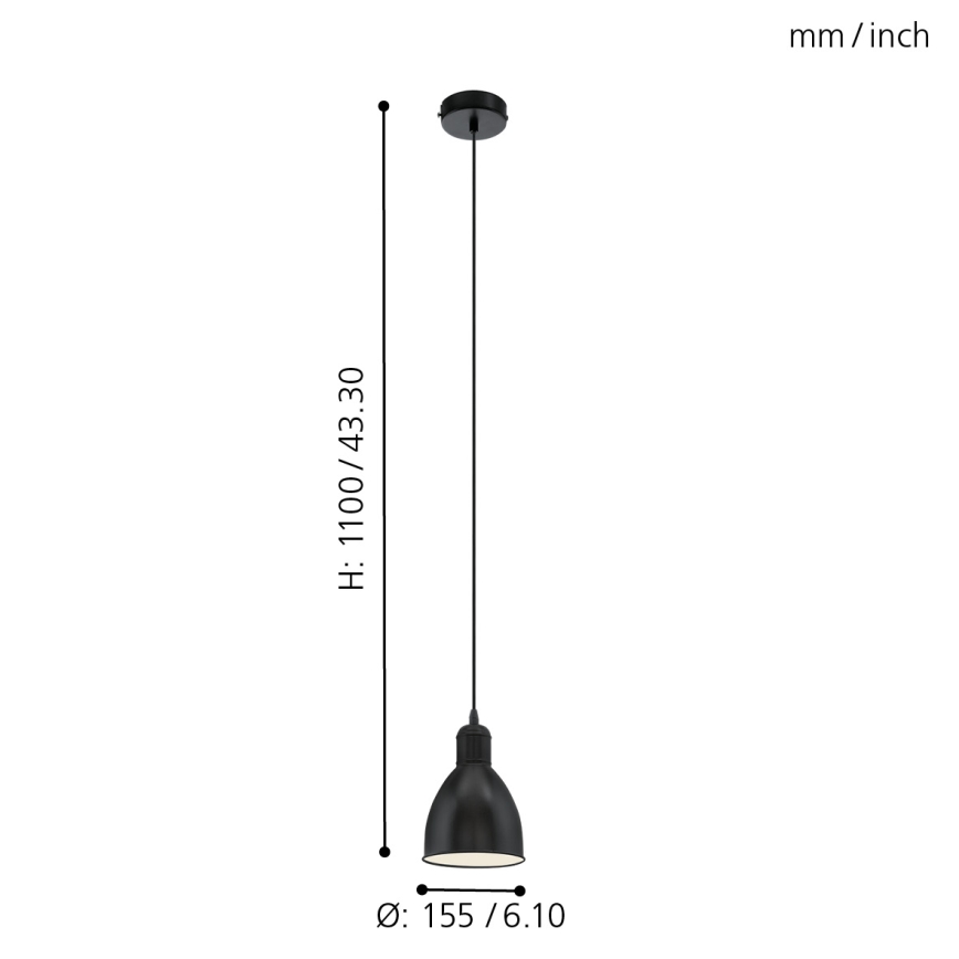 Eglo - Lustr 1xE27/60W/230V
