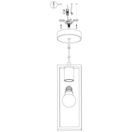 Eglo 49473 - Lustr na lanku LITTLETON 1xE27/60W/230V