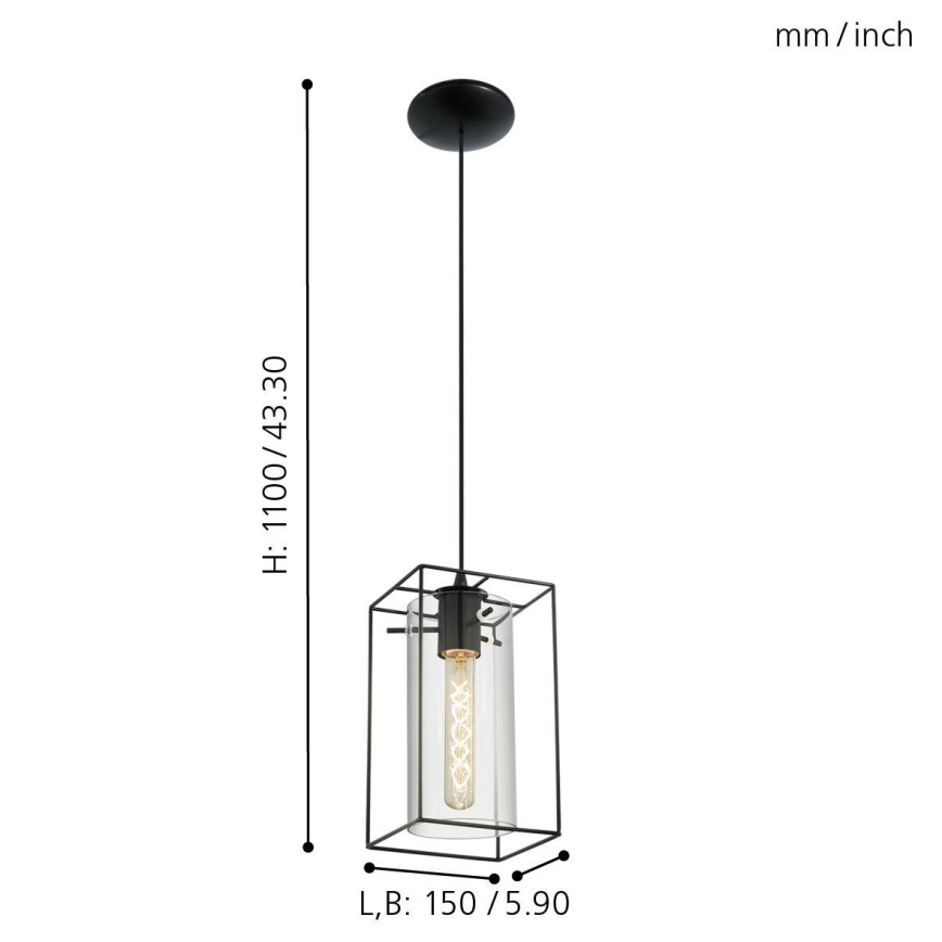 Eglo - Lustr 1xE27/60W/230V
