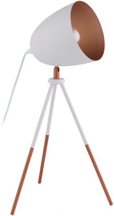 Eglo 49727 - Stolní lampa CHESTER 1xE27/60W/230V bílá/měděná