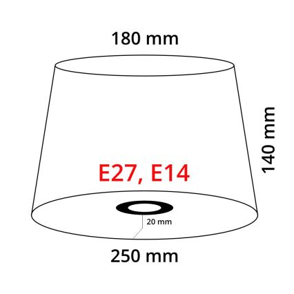 Eglo 49977 - Textilní stínidlo VINTAGE E14/E27 růže pr.25 cm