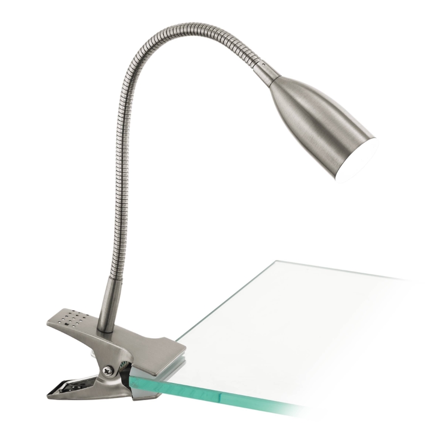 Eglo 54647 - LED Stolní lampa s klipem LED/4,5W/230V 3000K matný chrom