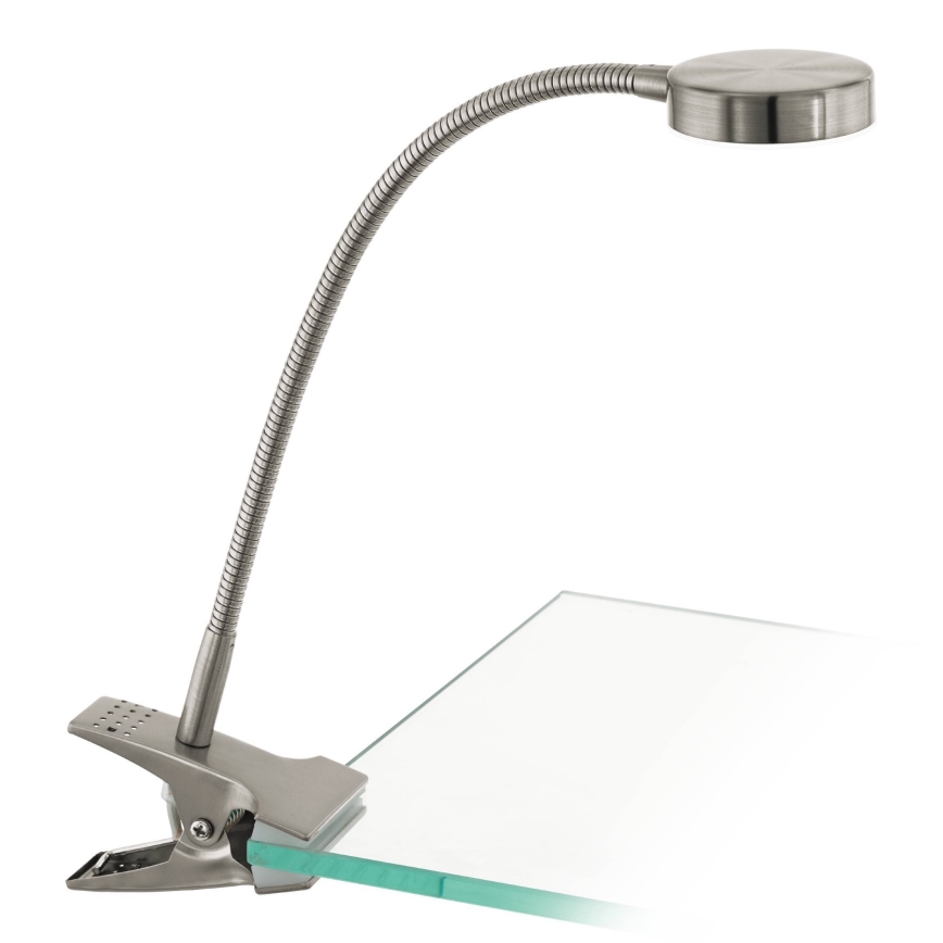 Eglo 54648 - LED Stolní lampa s klipem LED/4,5W/230V 3000K matný chrom