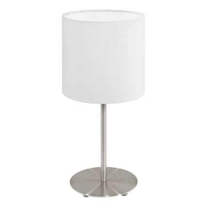 Eglo 54744 - Stolní lampa ANADIA 1xE14/40W/230V bílá/matný chrom