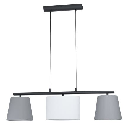 Eglo 55207 - LED Lustr na lanku ALMEIDA 3xE14/25W/230V šedá