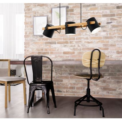 Eglo 55234 - Lustr na lanku HORNWOOD 3xE27/60W/230V