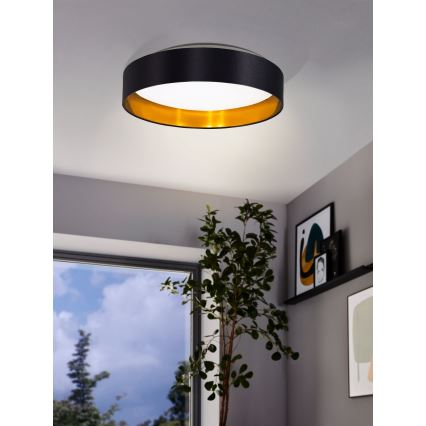 Eglo 55267 - LED Stropní svítidlo MASERLO LED/16W/230V 3000K pr. 40,5 cm černá/měděná