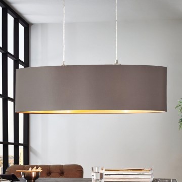 Eglo 55271 - Lustr na lanku MASERLO 2xE27/60W/230V hnědá