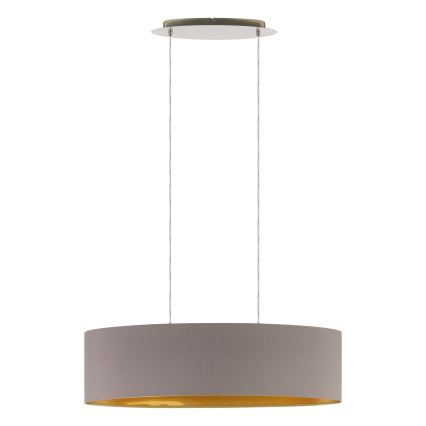 Eglo 55271 - Lustr na lanku MASERLO 2xE27/60W/230V hnědá